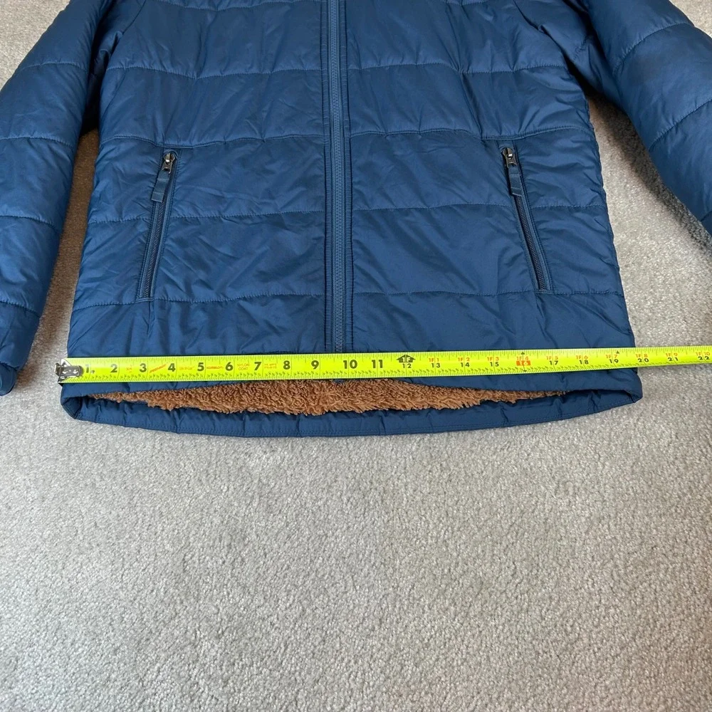 The North Face Reversible Mount Chimborazo Jacket Boys XL Navy Blue Brown Hooded